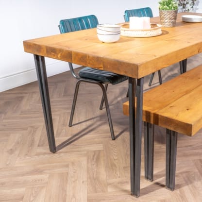 Chunky-Rustic-Dining-Table-with-Straight-Box-Hairpin-Legs-3