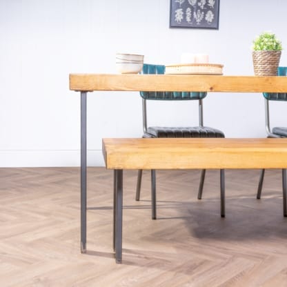 Chunky-Rustic-Dining-Table-with-Straight-Box-Hairpin-Legs-2