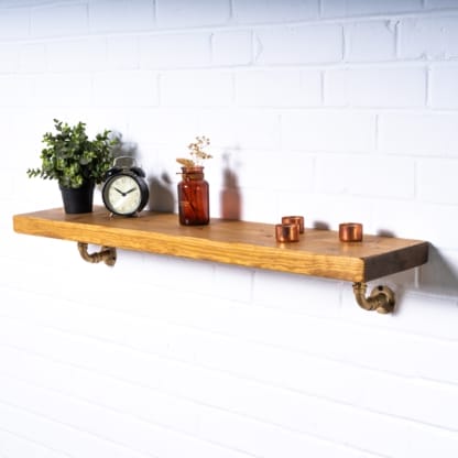 Reclaimed-Scaffold-Board-Shelves-with-Brass-Pipe-Long-Bend-Brackets-4