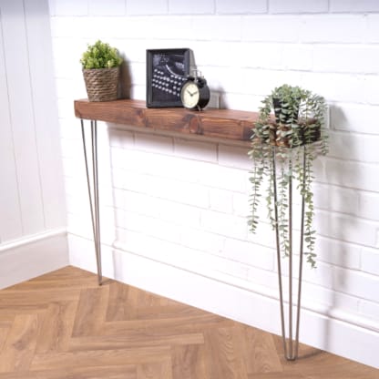 Reclaimed-Timber-Chunky-Console-Table-with-Chrome-Hairpin-Leg-11