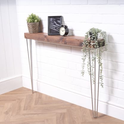 Reclaimed-Timber-Chunky-Console-Table-with-Chrome-Hairpin-Leg-6
