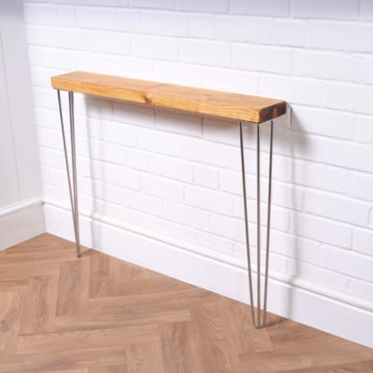 Reclaimed-Timber-Console-Table-with-Chrome-Hairpin-Legs-5