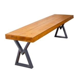 Chunky-Rustic-Bench-with-Hourglass-Legs-12