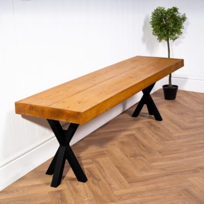 Chunky-Rustic-Bench-with-XX-Legs-15