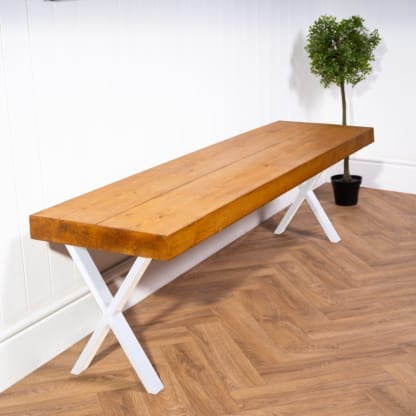 Chunky-Rustic-Bench-with-X-Legs-14