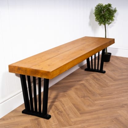 Chunky-Rustic-Bench-with-Spoked-Legs-10