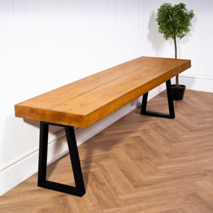 Chunky-Rustic-Bench-with-Trapezium-Legs-11