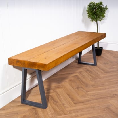 Chunky-Rustic-Bench-with-Trapezium-Legs-12