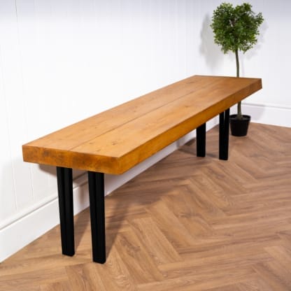 Chunky-Rustic-Bench-with-Straight-Box-Hairpin-Legs-13
