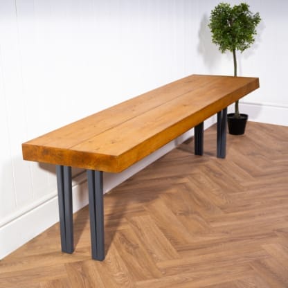Chunky-Rustic-Bench-with-Straight-Box-Hairpin-Legs-11