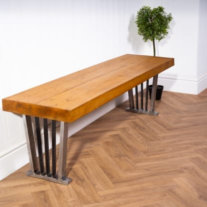Chunky-Rustic-Bench-with-Spoked-Legs-16