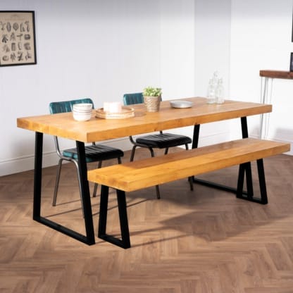 Chunky-Rustic-Dining-Table-with-Trapezium-Legs-15