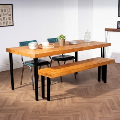 Chunky-Rustic-Dining-Table-with-Straight-Box-Hairpin-Legs-16