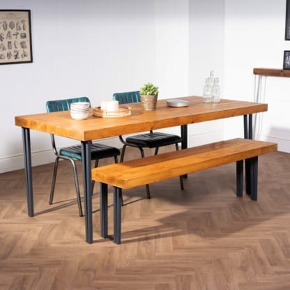 Chunky-Rustic-Dining-Table-with-Straight-Box-Hairpin-Legs-15