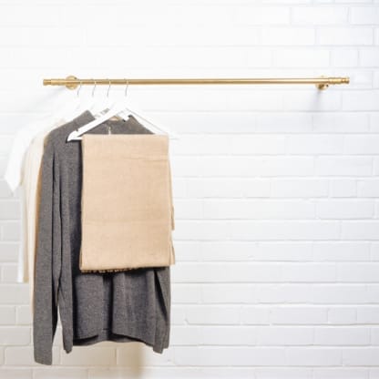 Tee-Clothes-Rail-Industrial-Brass-Pipe-Style-2