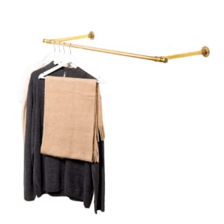 Tee-Clothes-Rail-Industrial-Brass-Pipe-Style-4