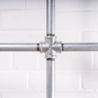 Four-Square-Full-Height-Clothing-Rail-Industrial-Silver-Pipe-Style-5