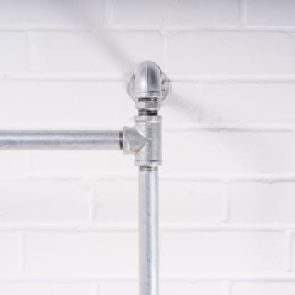 Wall-Mounted-Square-Two-Tiered-Clothing-Rail-Industrial-Silver-Pipe-Style-4