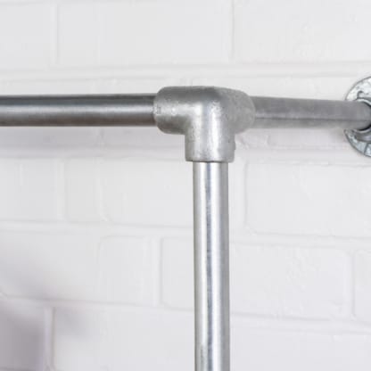 Wall-and-Floor-Mounted-Full-Height-Two-Tiered-Clothing-Rail-Industrial-Silver-Pipe-Style-2