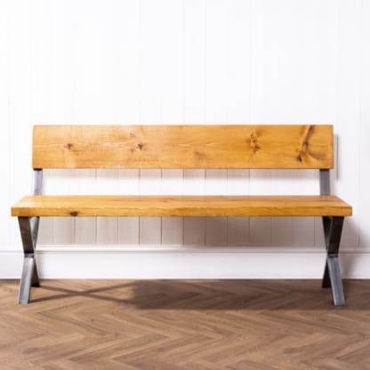 Classic-Box-Steel-Bench-with-X-Legs-4