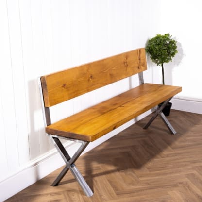 Classic-Box-Steel-Bench-with-X-Legs-3