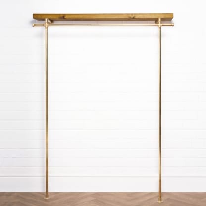 Cross-Mounted-Clothing-Rail-With-Solid-Wooden-Shelf-Solid-Brass-Pipe-Style-2