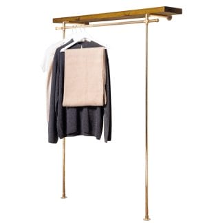 Cross-Mounted-Clothing-Rail-With-Solid-Wooden-Shelf-Solid-Brass-Pipe-Style