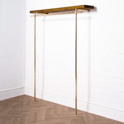 Cross-Mounted-Clothing-Rail-With-Solid-Wooden-Shelf-Solid-Brass-Pipe-Style-5