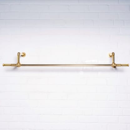 Double-Hanging-Clothes-Rail-Solid-Brass-Pipe-Style-5