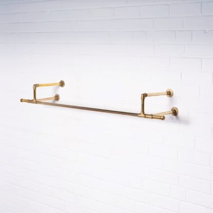 Double-Hanging-Clothes-Rail-Solid-Brass-Pipe-Style-4