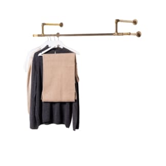 Double-Hanging-Clothes-Rail-Solid-Brass-Pipe-Style