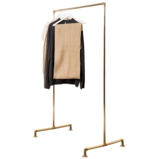 Free-Standing-Clothing-Rail-Solid-Brass-Pipe-Style-3