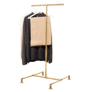 Free-Standing-Tee-Clothing-Rail-Solid-Brass-Pipe-Style