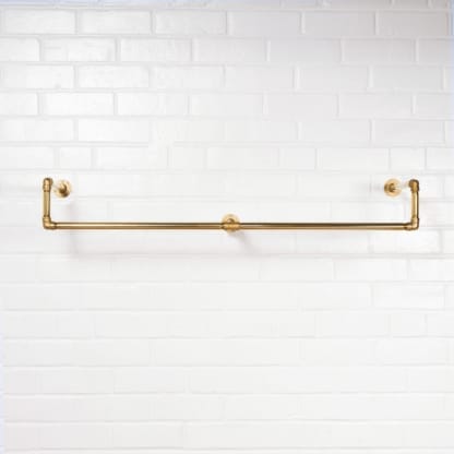 Wall-Mounted-Drop-Down-Clothes-Rail-Solid-Brass-Pipe-Style-5