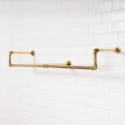Wall-Mounted-Drop-Down-Clothes-Rail-Solid-Brass-Pipe-Style-4