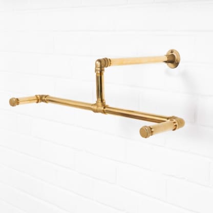 Wall-Mounted-Scorpion-Clothing Rail-Solid-Brass-Pipe-Style-3
