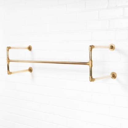 Wall-Mounted-Single-Rail-Solid-Brass-Pipe-Style-3
