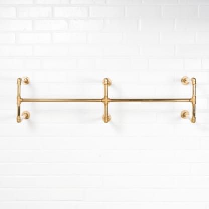 Wall-Mounted-Twin-Rail-Solid-Brass-Pipe-Style-4