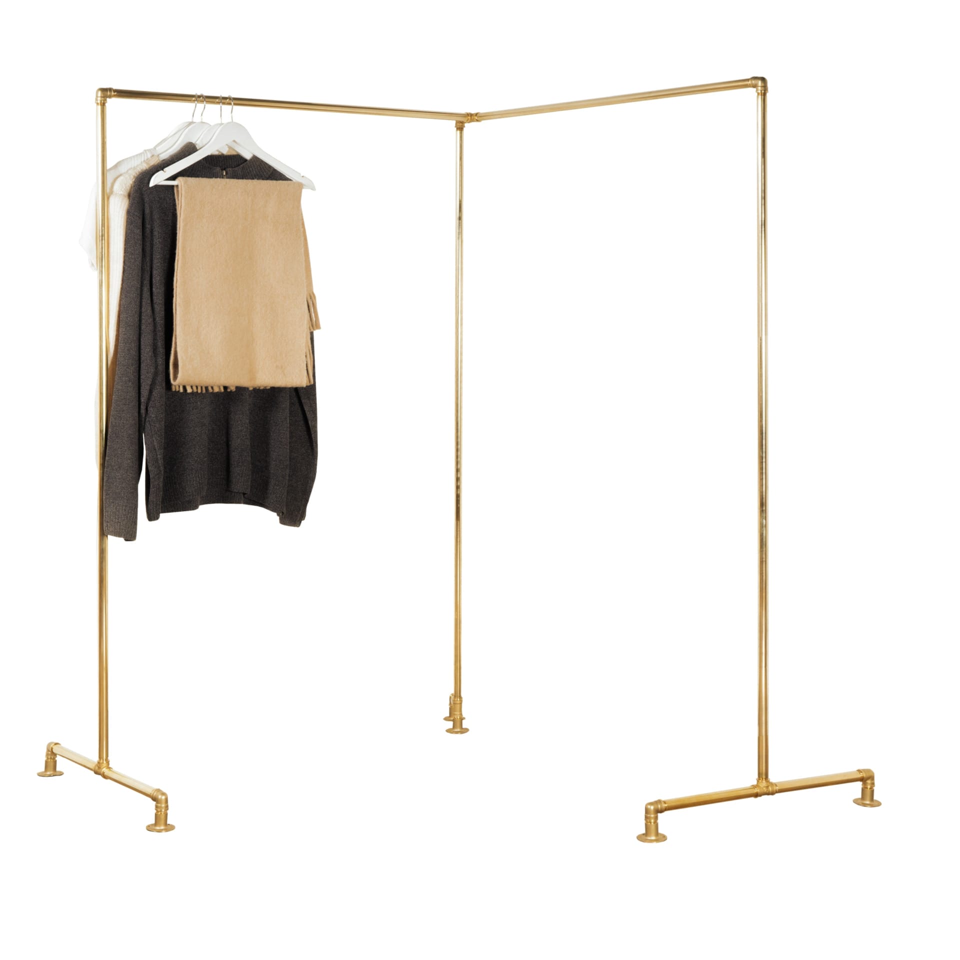 Solid Brass Clothing Rails - Pipe Dream Furniture