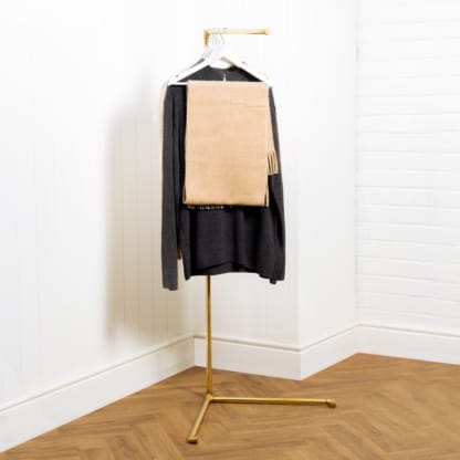 Free-Standing-Display-Corner-Clothing-Rail-Solid-Brass-Pipe-Style-2