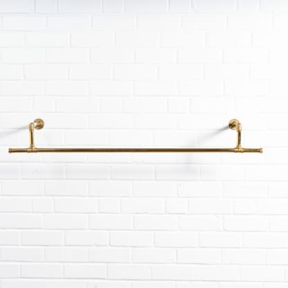 Tee-Style-Double-Level-Clothing-Rail-Solid-Brass-Pipe-Style-5