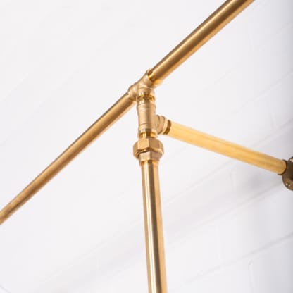 Four-Square-Full-Height-Clothing-Rail-Solid-Brass-Pipe-Style-8