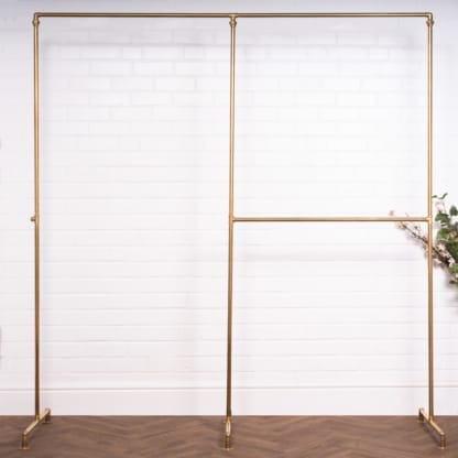 Free-Standing-Full-Height-Clothing-Rail-Solid-Brass-Pipe-Style-2