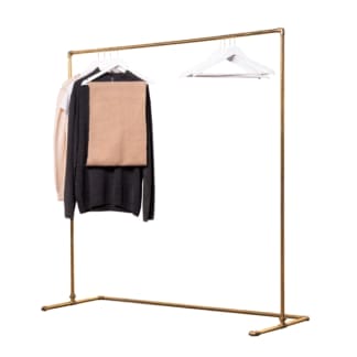Free-Standing-Walk-In-Clothing-Rail-Solid-Brass-Pipe-Style-3