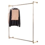 Wall-Mounted-Square-Two-Tiered-Clothing-Rail-Solid-Brass-Pipe-Style-6
