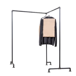 Free-Standing-Corner-Clothes-Rail-Industrial-Raw-Steel-Pipe-Style