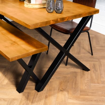 Rustic-Dining-Table-with-Chunky-X-Legs-Industrial-Reclaimed-Timber-Style-3