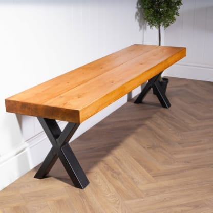 Chunky-Rustic-Bench-with-Chunky-X-Legs