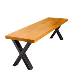 Rustic-Bench-with-Chunky-X-Legs-1