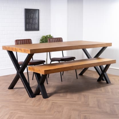 Chunky-Rustic-Dining-Table-with-Chunky-X-Legs-2